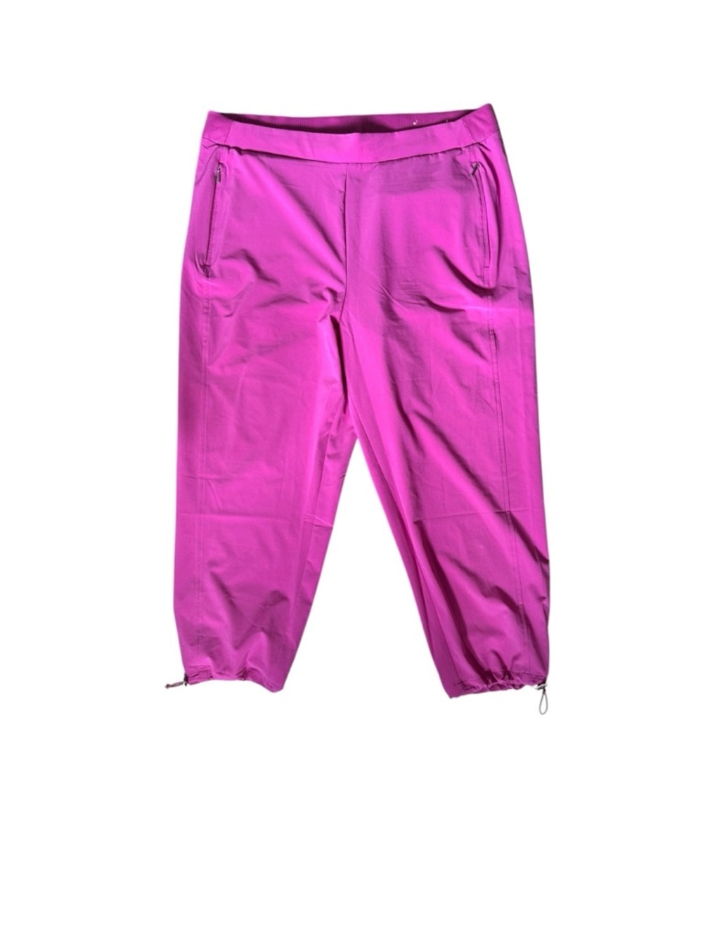 Chico’s Fucshia Cropped Pants 2.5 US 14 Athleisure Stretch Capri Pull-On BB36